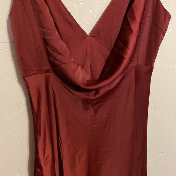 Mod Cloth burgundy slip dress - Picture 7 of 9